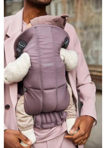 Кенгуру-переноска Mini Cotton Dark purple, 7317680210340 BabyBjorn (362541181)