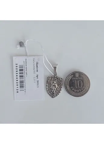 Срібний кулон Архангел Михаїл із чорнінням No Brand (400527487)