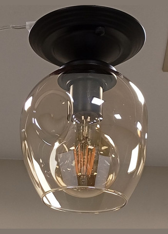 Стельовий скляний світильник (56-XPR0231F-1 BK+BR) No Brand (370071774)