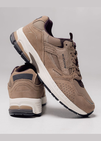 Бежевые всесезонные кроссовки мужские бежевые текстиль замша Restime