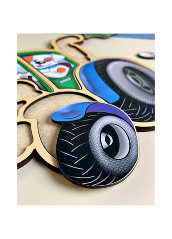 Деревянный пазл-вкладыш "Трактор" Ubumblebees (ПСД119) PSD119 пазл-контур No Brand (330601843)