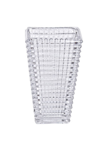 Прямокутна ваза для квітів зі скла 17 см прозора ваза для квітів декор для дому ProDobro (364190218)