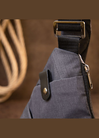 Сумка слинг нейлоновая Vintage для документов и туризма вертикальная серого цвета (sku_20558) No Brand (328922722)