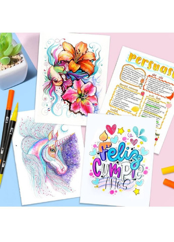 Комплект набір двосторонніх акварельних скетч маркерів в чохлі кейсі 60 штук з бездротовими блютуз навушниками (481878-Prob) Unbranded (367592537)