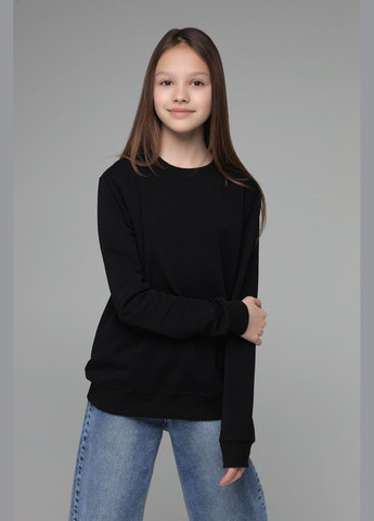 Safari світшот однотонний дитячий 60190 140 см (2000989505471d) shop (2000989505471) однотонний чорний повсякденний