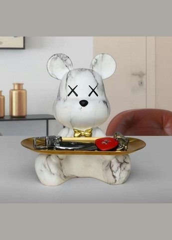 Ведмідь Ключниця-скарбничка 23см BE@RBRICK (Білий мармур) No Brand (299871215)
