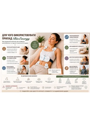 BioEnergy —Електромасажер для турботи про тіло, спокій і відновлення No Brand (335057385)