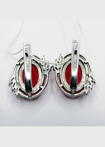 Сережки корал срібло 925° 8,41г. родій золота накладка (831С) Svitozar (324625756)