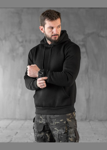 Мужское зимнее худи на флисе с принтом Kill the Russian черное No Brand (307497426)