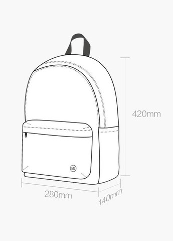 Рюкзак Xiaomi Runmi 90 Ninetygo Youth College Backpack Light Blue 15L No Brand (264742923)
