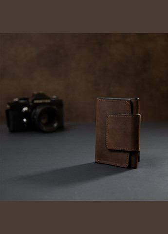 Чоловіча шкіряна візитниця 11362 Коричневий Grande Pelle (298566895)