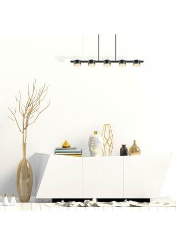 Подвесной светильник, люстра над столом, барной стойкой 328076 Mirella GX53 5x6W IP20 Черный (095427) Goldlux (361312203)