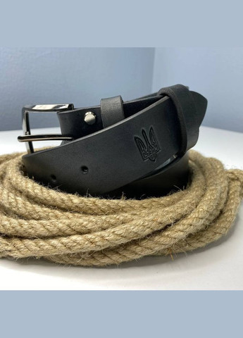 Чоловічий шкіряний ремінь під джинси, пояс чоловічий з натуральної шкіри з тисненням Герб, No Brand (354710507)