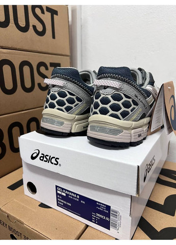 Серые всесезонные кроссовки женские gel-kahana 8 blue grey Asics