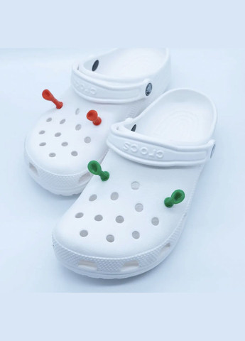 Джибітси на крокси Jibbitz Shrek's ears (2 пари) / Прикраси значки на взуття Зелений UA3D (303356189)