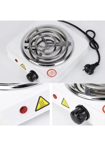 Одноконфорочная спиральная электроплита 1000 Вт белая (2104618634) Hot Plate JX-1010B (351363091)