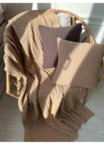 В'язана наволочка COTTON бежева 45х45 см декоративна для інтер'єру подарунок на свято ProDobro (369365351)