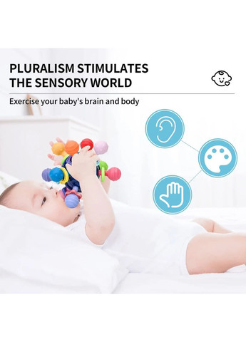 Силиконовая игрушка для прорезывания зубов Ball Blue No Brand (365722010)