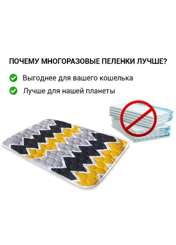 Багаторазова пелюшка для собак арт. 1, розмір 90х90 см AquaStop (335386201)