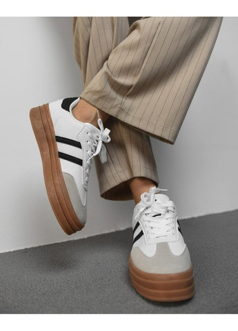 Кросівки жіночі running black No Brand білі демісезони (367583092)