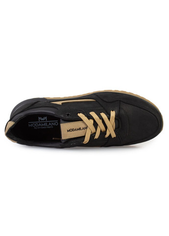 Черные демисезонные кроссовки мужские бренда 9200513_(1) ModaMilano