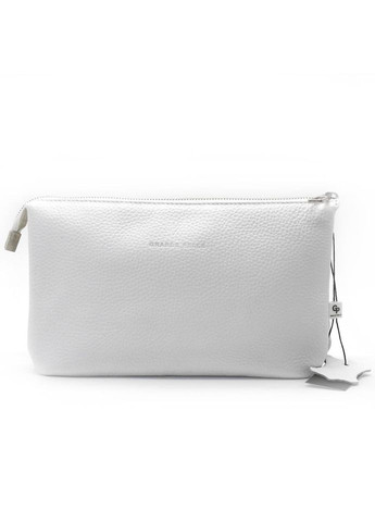 Жіночий клатч із ремінцем через плече, білий 70570201 Grande Pelle (298684413)