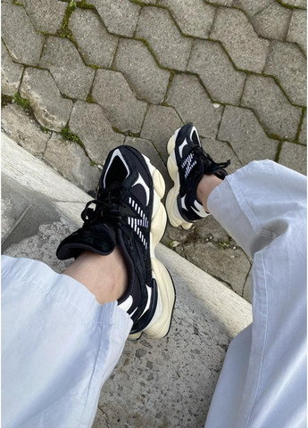 Черные демисезонные кроссовки мужские new balance 9060 black white v2 нью беланс 9060 No Brand
