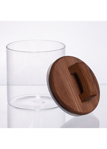 Баночка для сипучих продуктів з бамбуковою кришкою 700 мл 64486-64 Yiwu (370800369)