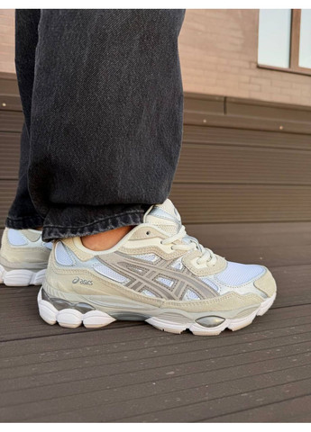 КРОССОВКИ ЖЕНСКИЕ ASICS GEL-NYC BEIGE WHITE АСИКС ГЕЛЬ НЮК No Brand белые демисезоны (367170662)