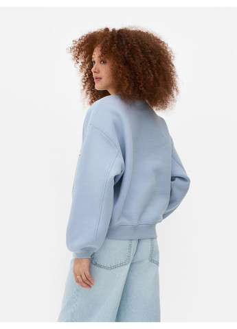 Голубой свитшот флис,голубой с принтом, Primark (368157744)