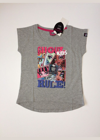 Серая летняя футболка Monster High