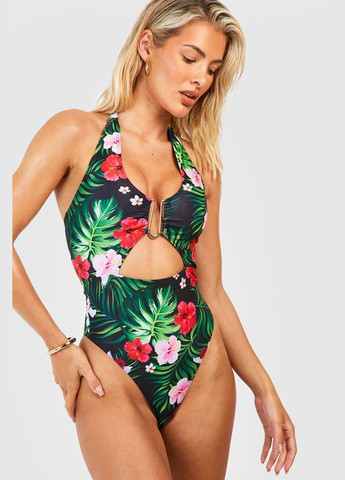 Черный летний купальник Boohoo