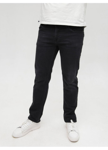 Черные демисезонные слим джинсы мужские черные прямые 36 длинна Трохи-завужена FRANCO BENUSSI