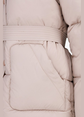 Светло-бежевая демисезонная куртка однотонная женская wbc02420 светло-бежевый shop (2000990830302) LAWA