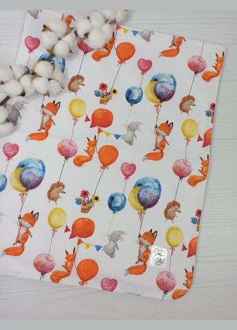 Набор для малыша: из 3 непромокаемых пеленок a.l.babybox Лисички на шариках 50х80 No Brand (308389204)