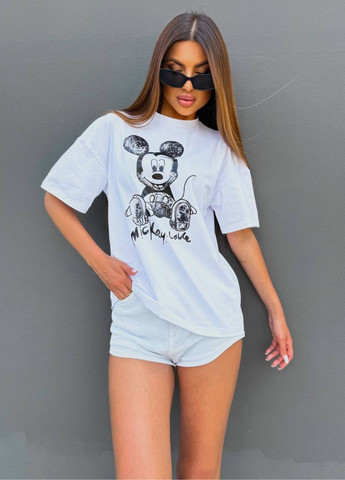 Базовая футболка оверсайз с рисунком Україна - (328392129)