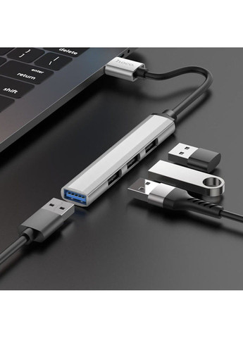 Перехідник HB26 4in1 (USB to USB3.0+USB2.0*3) Hoco (291879880)