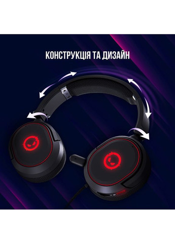 Гарнитура Kaya 460 Gaming RGB USB Black (LRG-GHS460) LORGAR (322912969)