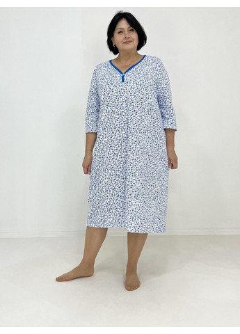 Ночная рубашка женская байка Незабудка Pars 58-60 Белая (90596689-3) Triko (306632341)