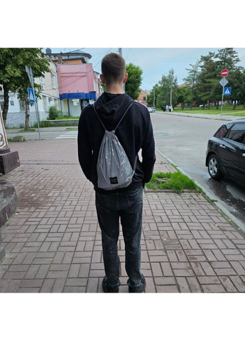 Рюкзак-мешок светоотражающий SviPashka "Абстракция" с серыми шнурками | стиль и безопасность в одном No Brand (336192661)
