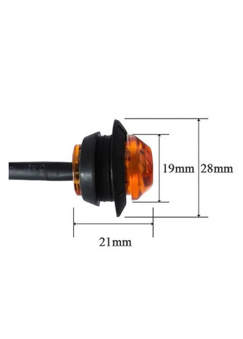 Круглый боковой габаритный фонарь, желтый No Brand (348334745)