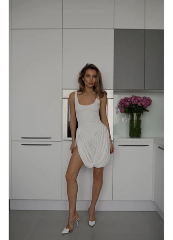 Черное платье с разрезом черный - (78d) Classyme