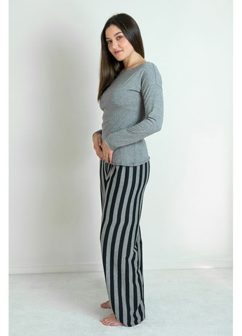 Серая всесезон комплект трикотажний з брюками coffee black Forly