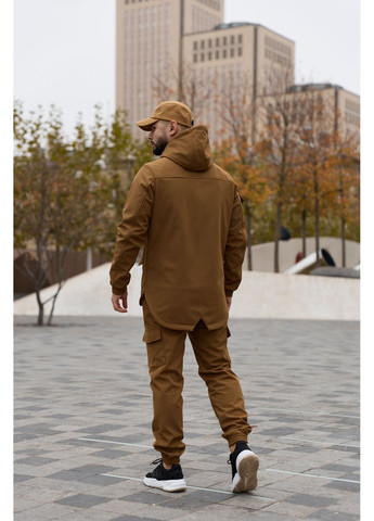 Чоловічий утеплений костюм із Softshell - захист від вітру та вологи, комфорт у прохолодну та морозну погоду койот Intruder (362189204)