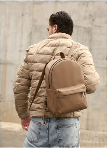 Чоловічий міський класичний рюкзак з екошкіри Бежевий (38780251235) Sambag (368833611)