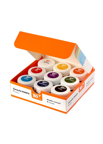 Фарби гуашеві Orange Line, 9 кольорів по 20 мл () Yes 230431 (348473903)