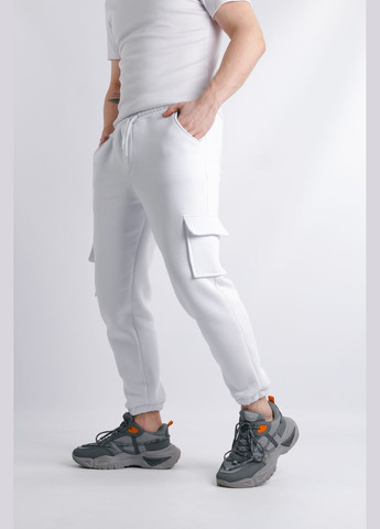 Штани чоловічі з тринитки на флісі "Cose" білі Intruder (359378624)