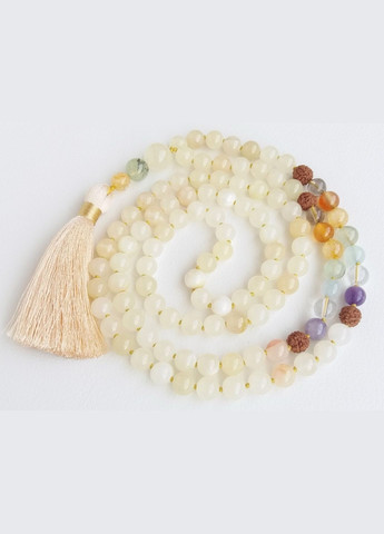 Четки 7 чакр + Мраморный оникс 108 бусин с узлами d 8мм No Brand (331293562)