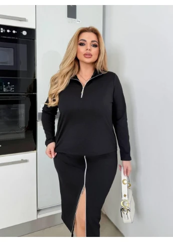 Женский костюм-двойка из двухнитки No Brand (393936177)