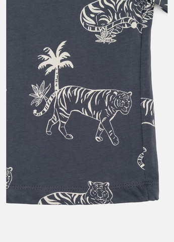 Темно-сірий літній костюм з шортами для хлопчика колір темно-сірий cb-00244203 Piop